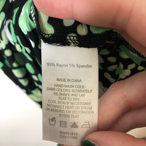 Tracy Reese Green Floral Top Sz P - Picture 5 of 7